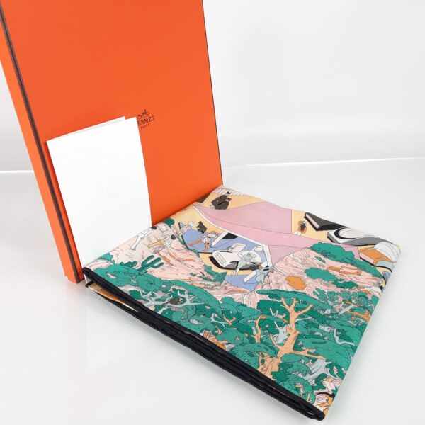 Hermes on The Beach Silk Scarf 90 - Image 9