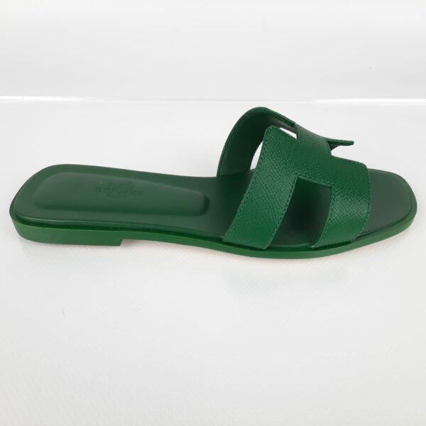 Hermes Oran Vert Cactus Sandals Size 38 EU - Image 4