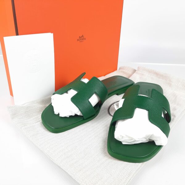 Hermes Oran Vert Cactus Sandals Size 38 EU - Image 6