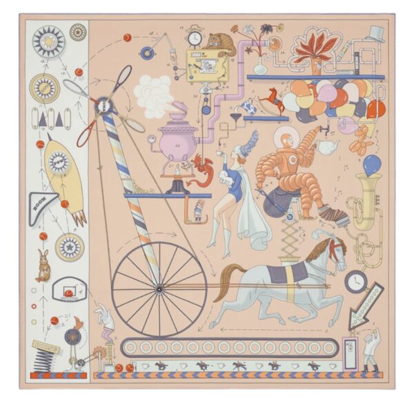 Hermes Tea for Two Silk Scarf 90