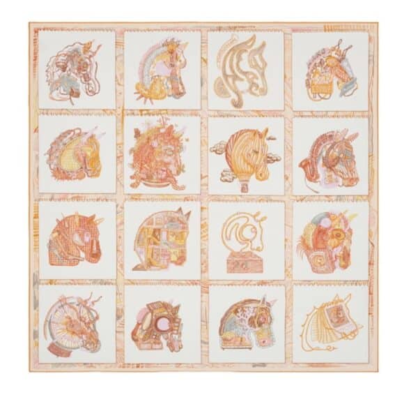 Hermes Chevaloscope Silk Scarf 90