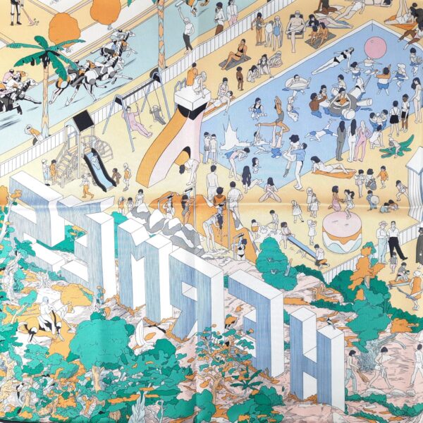Hermes on The Beach Silk Scarf 90 - Image 5