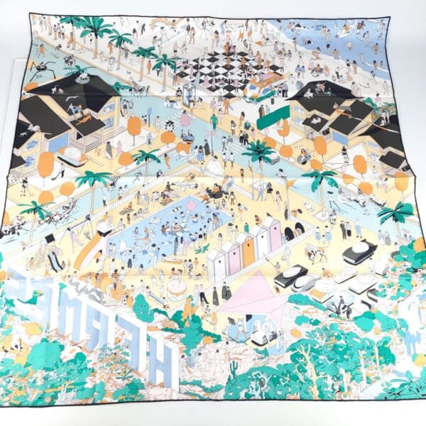 Hermes on The Beach Silk Scarf 90 - Image 2