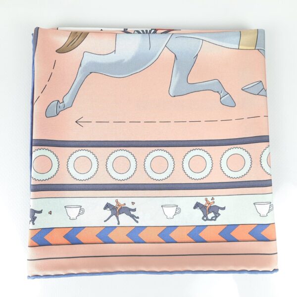 Hermes Tea for Two Silk Scarf 90 - Image 4