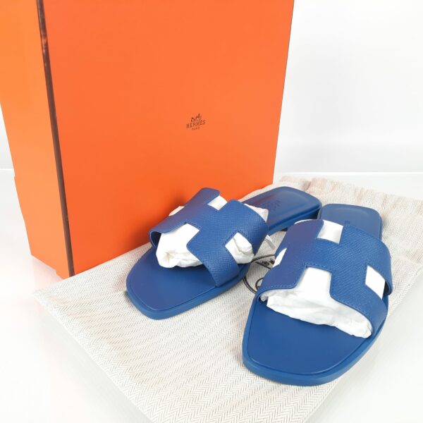 Hermes Oran Sandals Bleu Bleuet Size 38 EU - Image 8