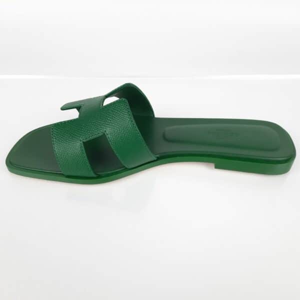 Hermes Oran Vert Cactus Sandals Size 38 EU - Image 3
