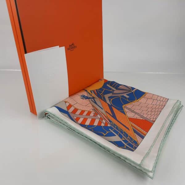 Hermès Factory Double Face Silk Scarf 90 - Image 5