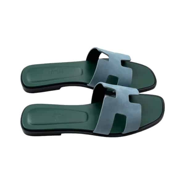Hermes Vert D'eau & Vert Anglais EU 38.5 Oran - Image 2