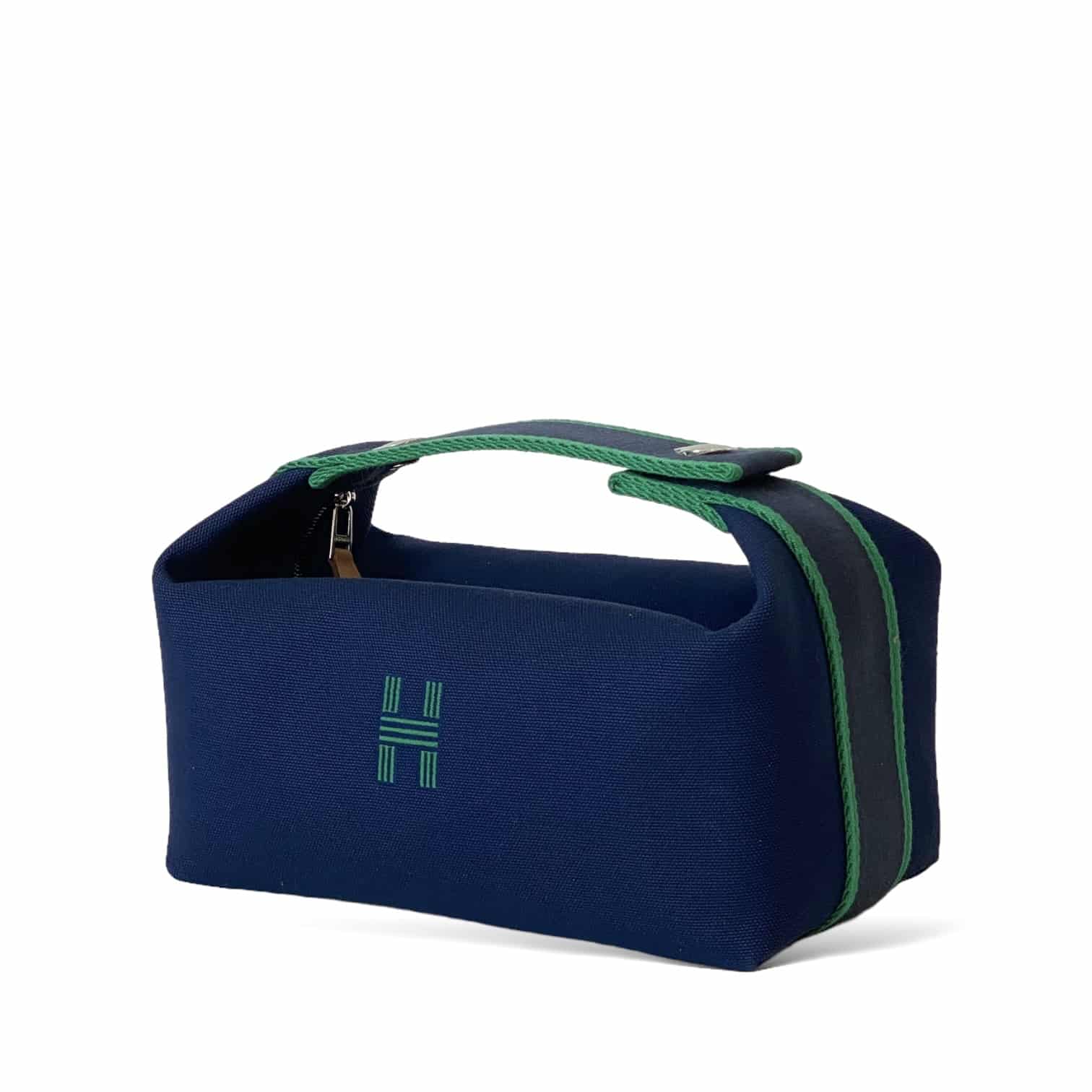 Hermès Toile Bride-A-Brac Travel Case Blue Cloth ref.980061 - Joli Closet