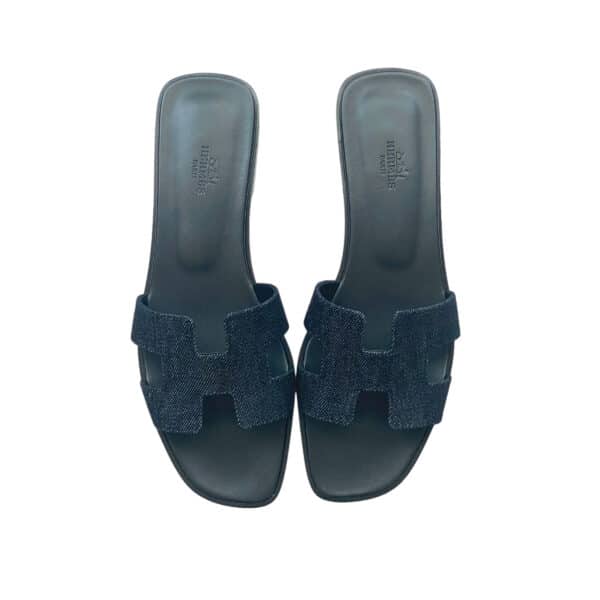 Hermes Oran sandal Denim Bleu Brut Size 40.5