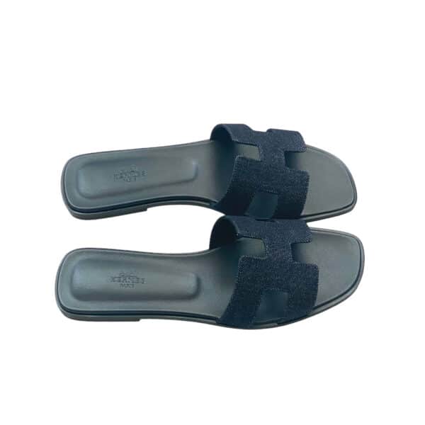 Hermes Oran sandal Denim Bleu Brut Size 40.5 - Image 2