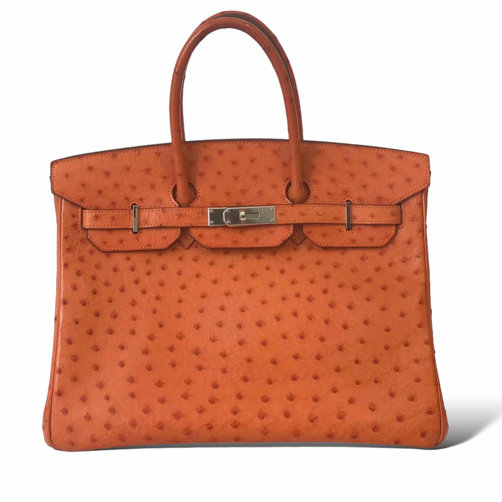 Hermès Birkin 35 Ostrich Parchemin Bag PHW