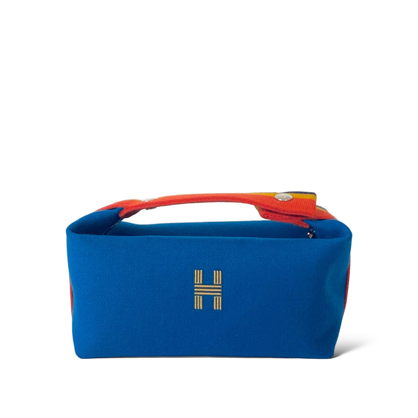 Hermès Bride-a-Brac Rocabar case, small model $660 Bleu Paon *Toiletry bag,  not a purse* Wool/polyester H103536M 03
