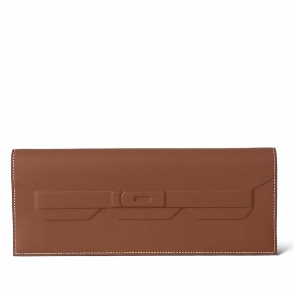 Hermes Shadow Clutch Gold