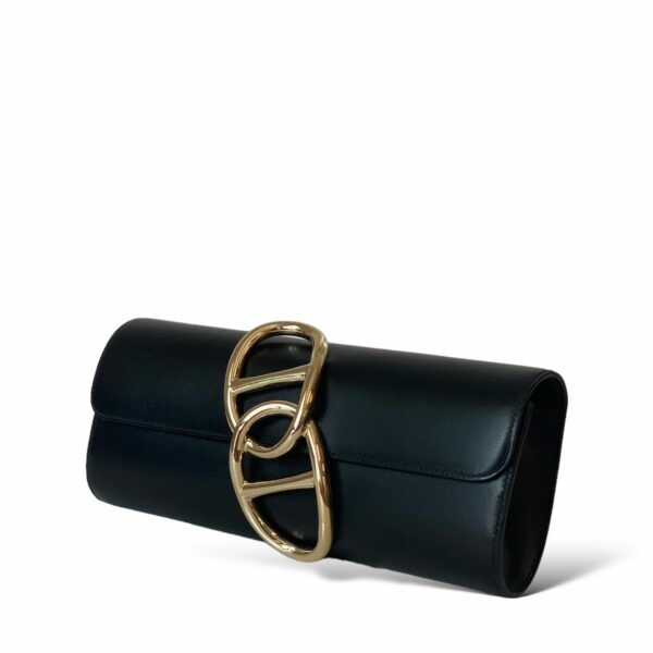 Hermes Egee Clutch Black GHW - Image 3