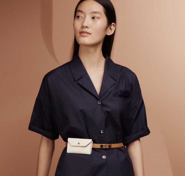 Hermes Kelly Pocket Belt Biscuit / Nata GHW - Image 5
