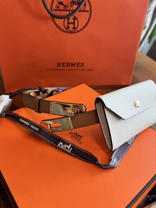 Hermes Kelly Pocket Belt Biscuit / Nata GHW - Image 3
