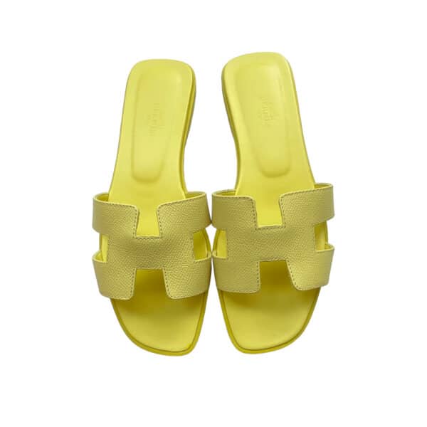 Hermes Oran Sandals Yellow Size 38 EU