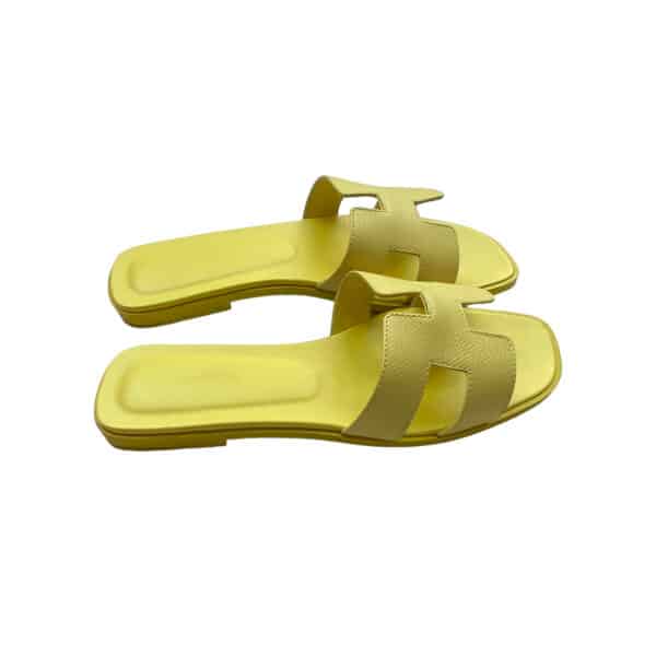 Hermes Oran Sandals Yellow Size 38 EU - Image 2