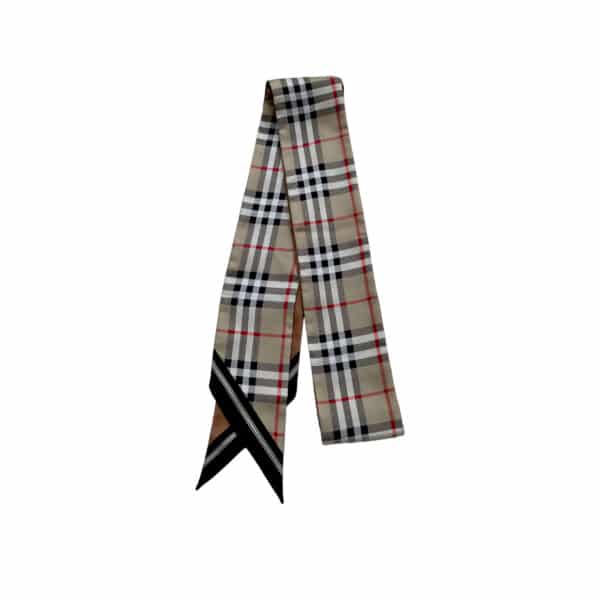Burberry brown Double sided Silk scarf - Image 5