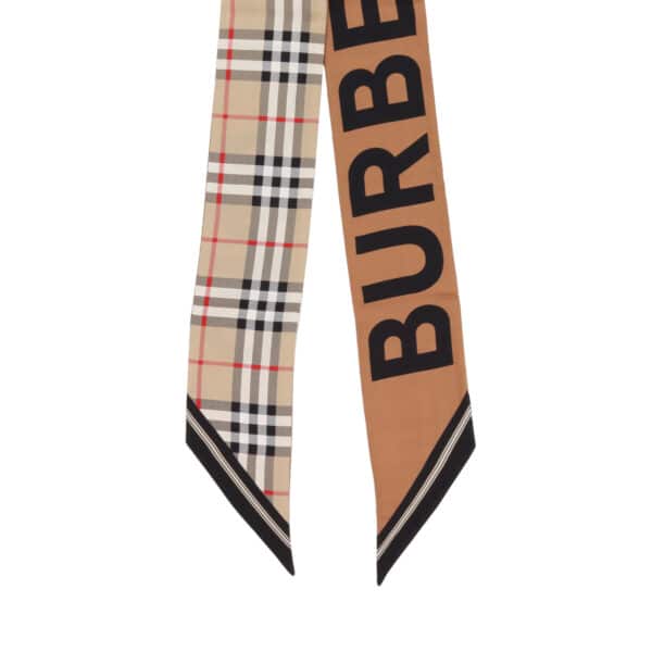 Burberry brown Double sided Silk scarf - Image 2