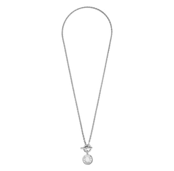 hermes silver necklace amulettes H Ex-Libris pendant - Image 2