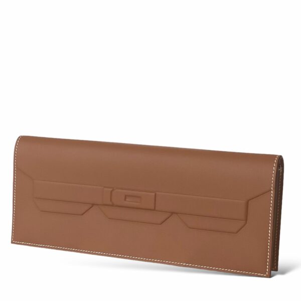 Hermes Shadow Clutch Gold - Image 3
