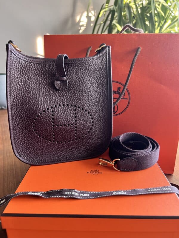 Hermes Togo Evelyne 16 Rouge sellier - Image 2