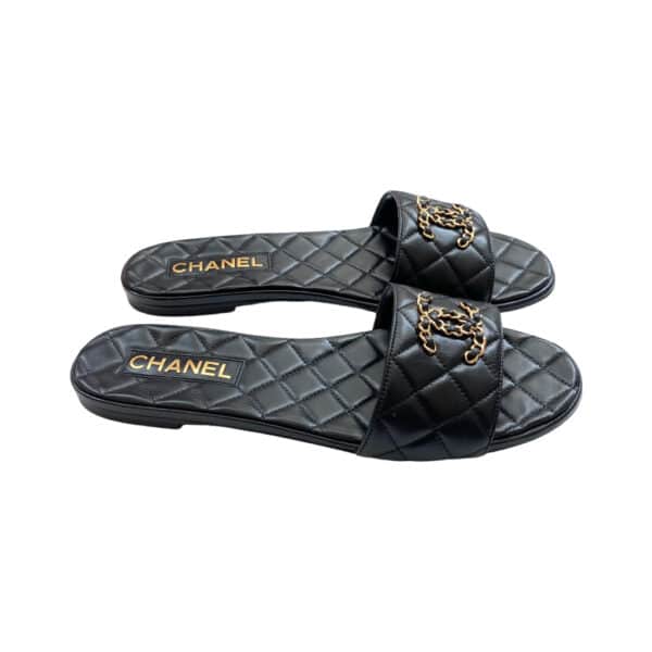 Chanel black Sandals Size 41 EU - Image 4