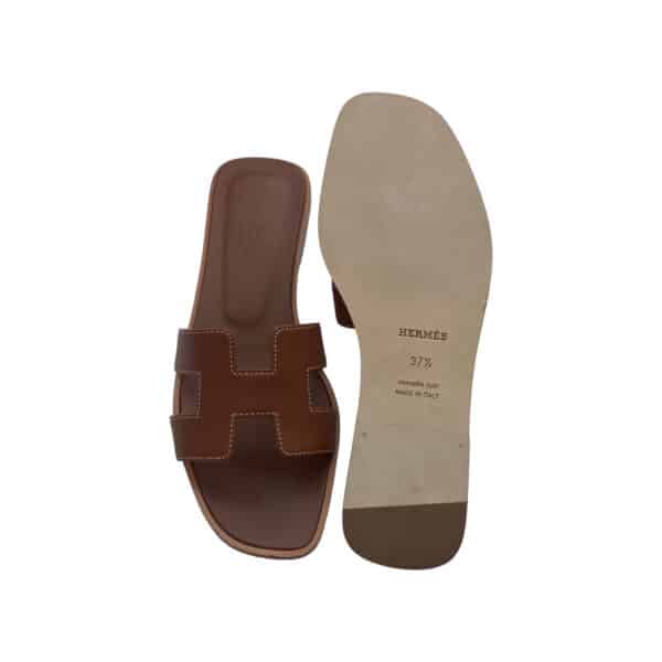 Hermes Oran sandals Gold Size 37.5 EU - Image 3