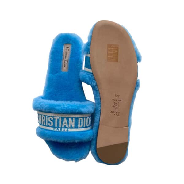 Dior fluffy blue sandals size 37.5 EU - Image 3
