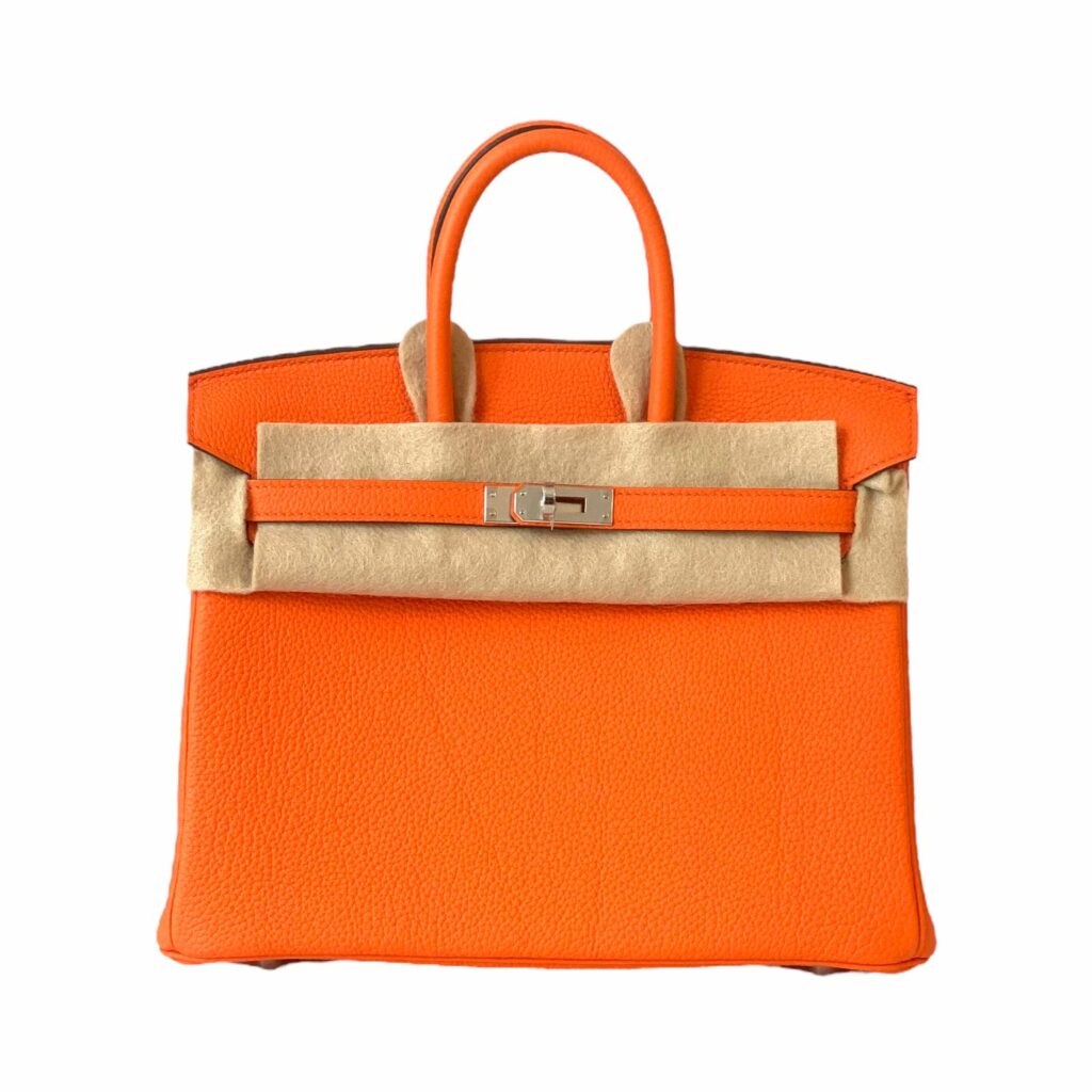 Hermes Birkin 25 Orange Minium PHW - The Luxury Flavor