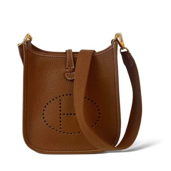 Hermes Mini Evelyne Gold GHW