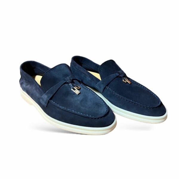Loro Piana 38 EU Summer Charms Walk Loafers Dark blue