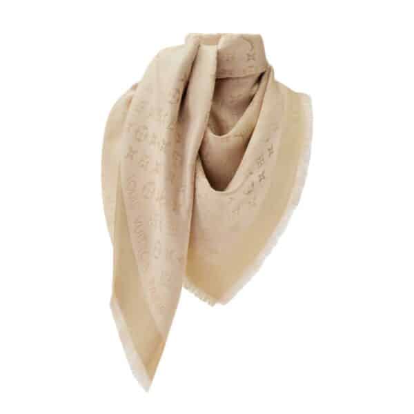 Louis Vuitton Monogram Shine Shawl Beige