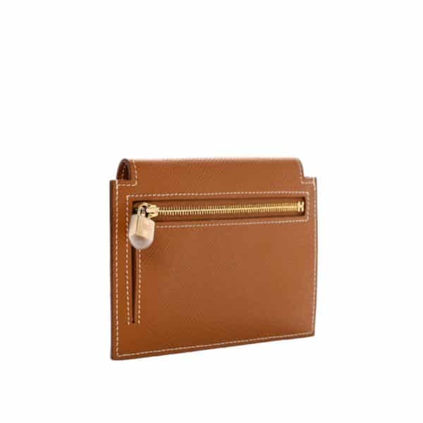 Hermes Kelly Pocket Compact Gold Wallet GHW - Image 2