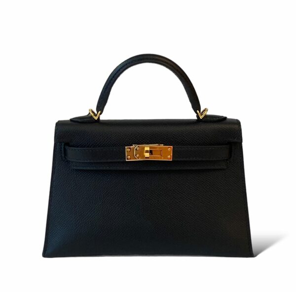 Hermes Kelly Mini Black Epsom GHW