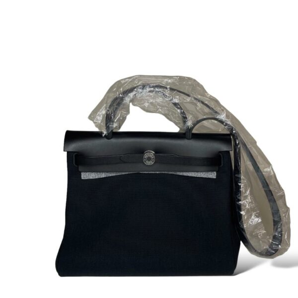 Hermes Herbag 31 Zip Black PHW - Image 4