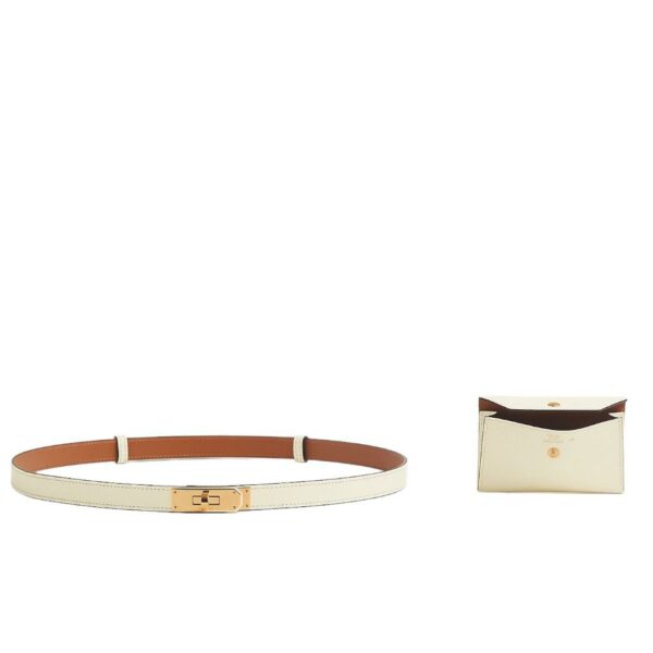 Hermes Kelly Belt Nata with Pocket GHW - Image 2