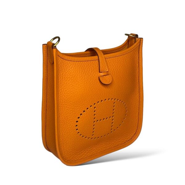 Hermes Mini Evelyne Amazone Orange Clemence Taurillon Leather GHW - Image 2
