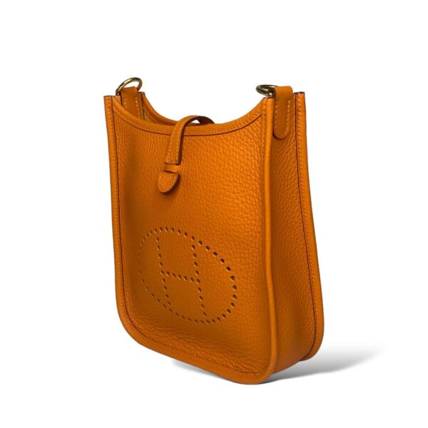 Hermes Mini Evelyne Amazone Orange Clemence Taurillon Leather GHW - Image 5