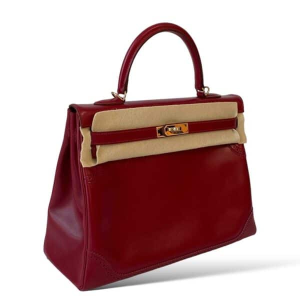 Hermes Kelly 35 Ghillies Rubis Tadelakt PBHW - Image 2