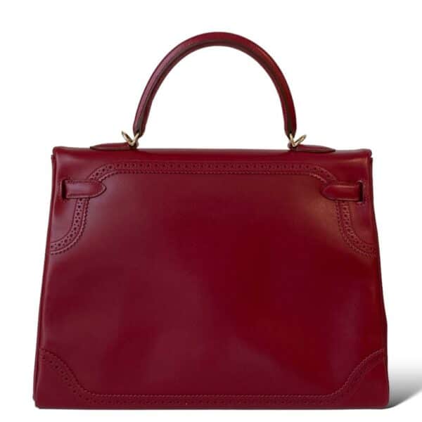 Hermes Kelly 35 Ghillies Rubis Tadelakt PBHW - Image 4