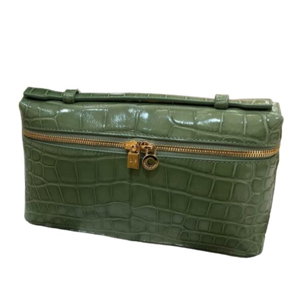 Loro Piana Alligator Extra Pocket Light Green