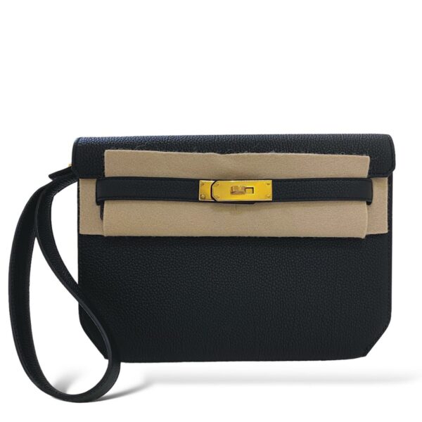 Hermes Kelly Depeche Black Togo GHW
