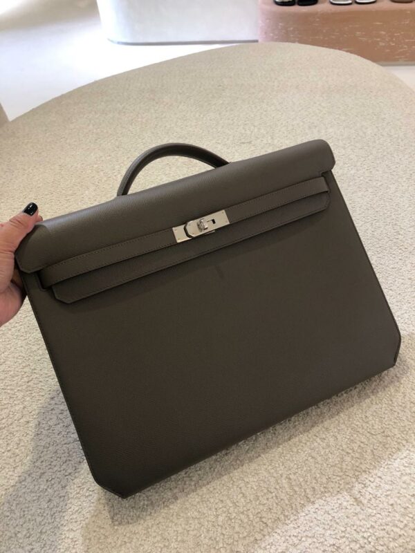 Hermes Kelly Porte-documents Depeche 36 Etoupe Epsom PHW - Image 3