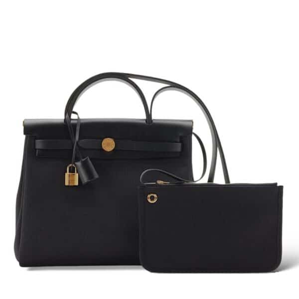 Hermes Herbag Zip 31 Black GHW