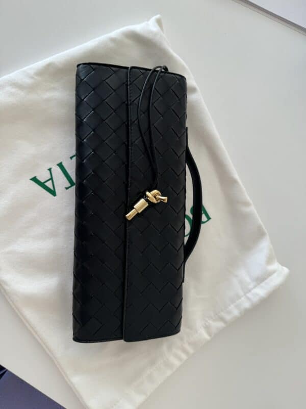 Bottega Veneta Long Andiamo Lntrecciato Leather Clutch - Image 3