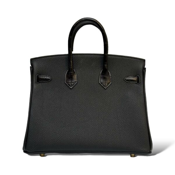 Hermes Birkin 25 Black Matte Croco/Togo Touch GHW - Image 4