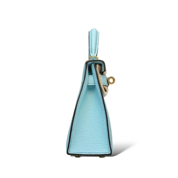 Hermes Kelly Mini Bleu Zephyr GHW - Image 4